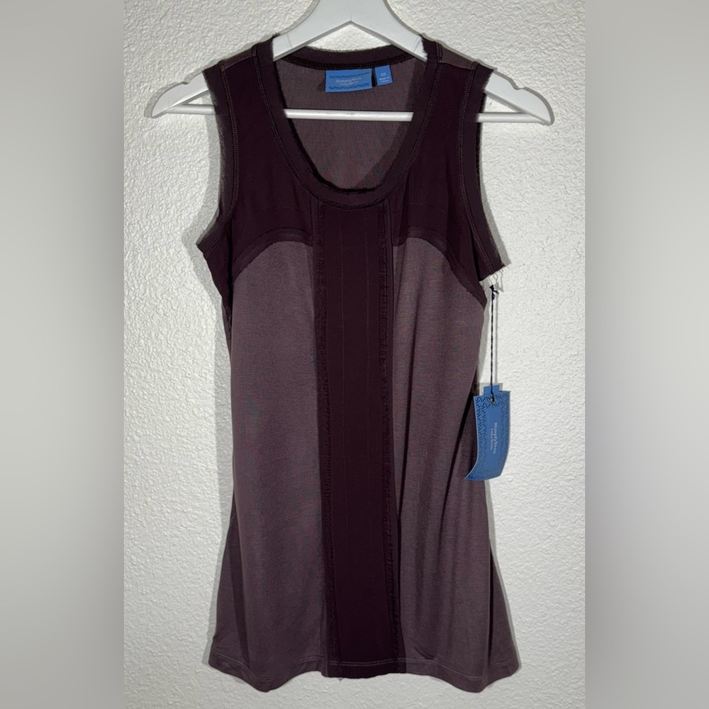 Simply Vera Vera Wang Two-Tone Tank Top in Smoky Brown